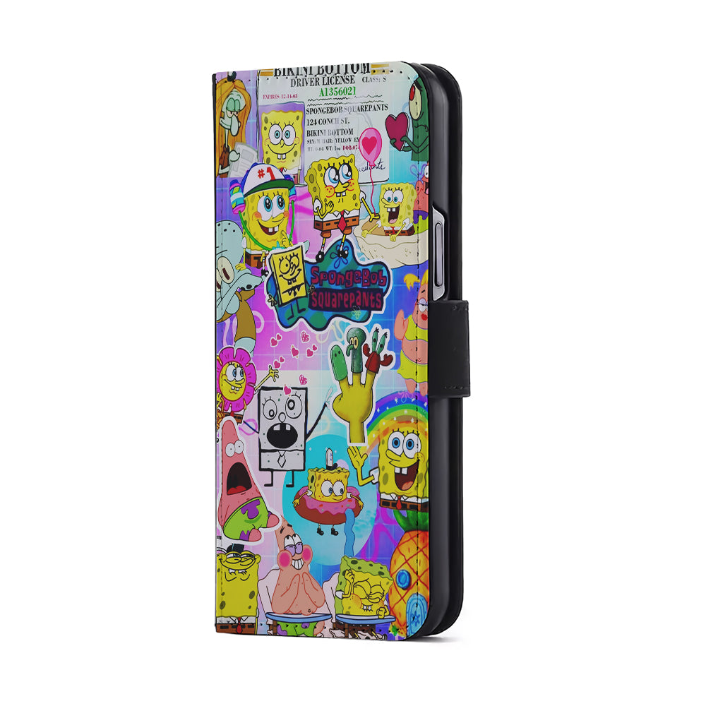 Spongebob and Friends Aesthetic Flip Wallet Phone Case