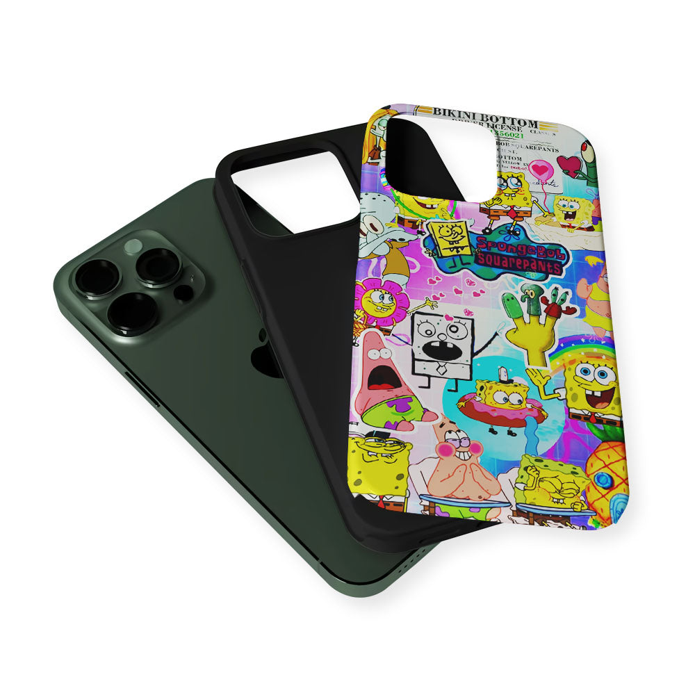 Spongebob and Friends Aesthetic 2 in 1 Tough Phone Case