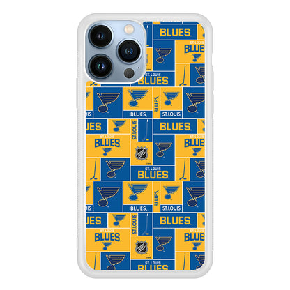 St. Louis Blues Pattern 2D Rubber Phone Case