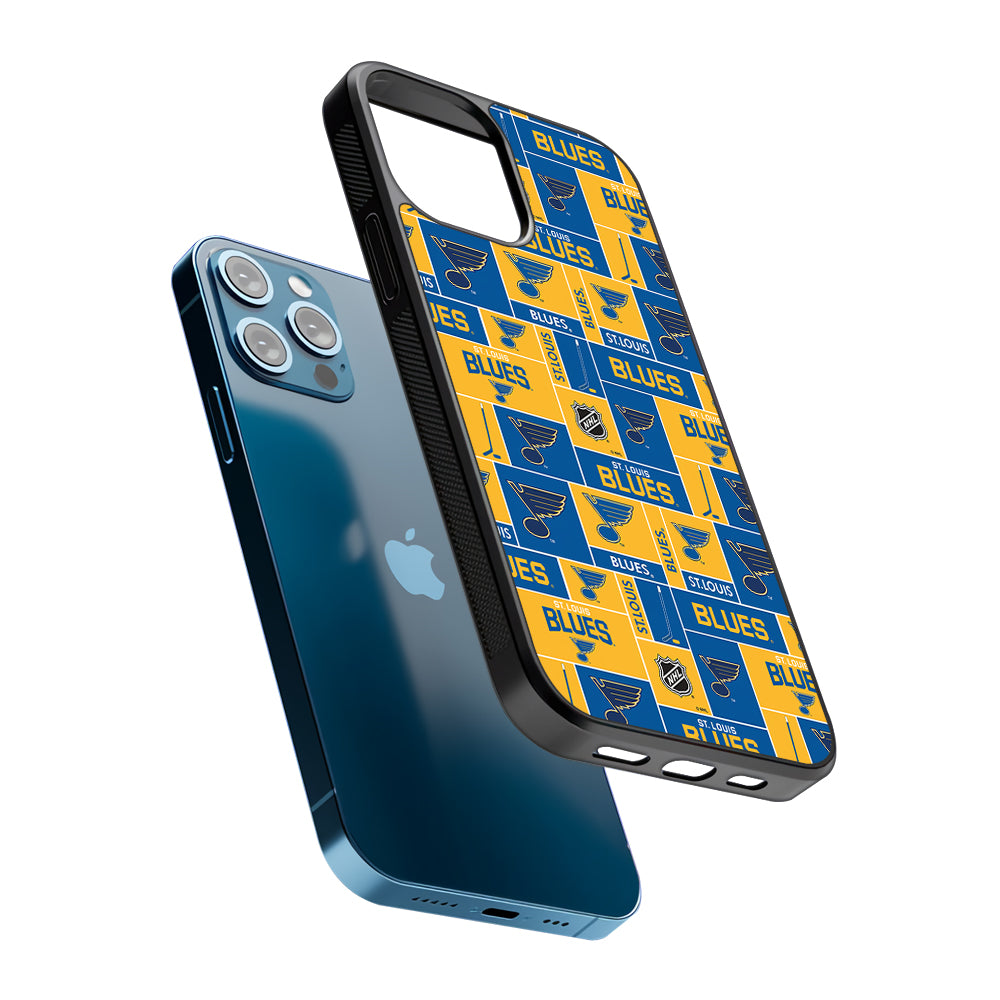 St. Louis Blues Pattern 2D Rubber Phone Case