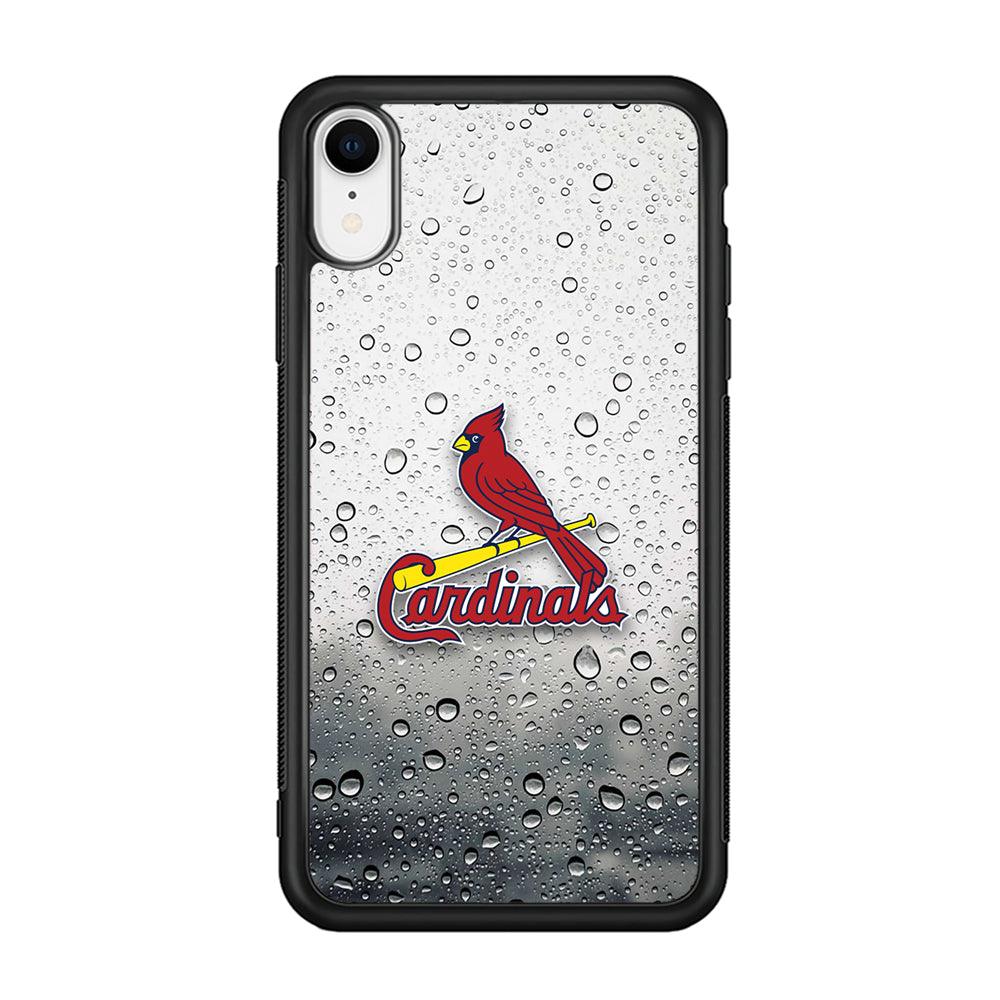 St Louis Cardinals Sticker on Rainy Day iPhone XR Case-Oxvistore