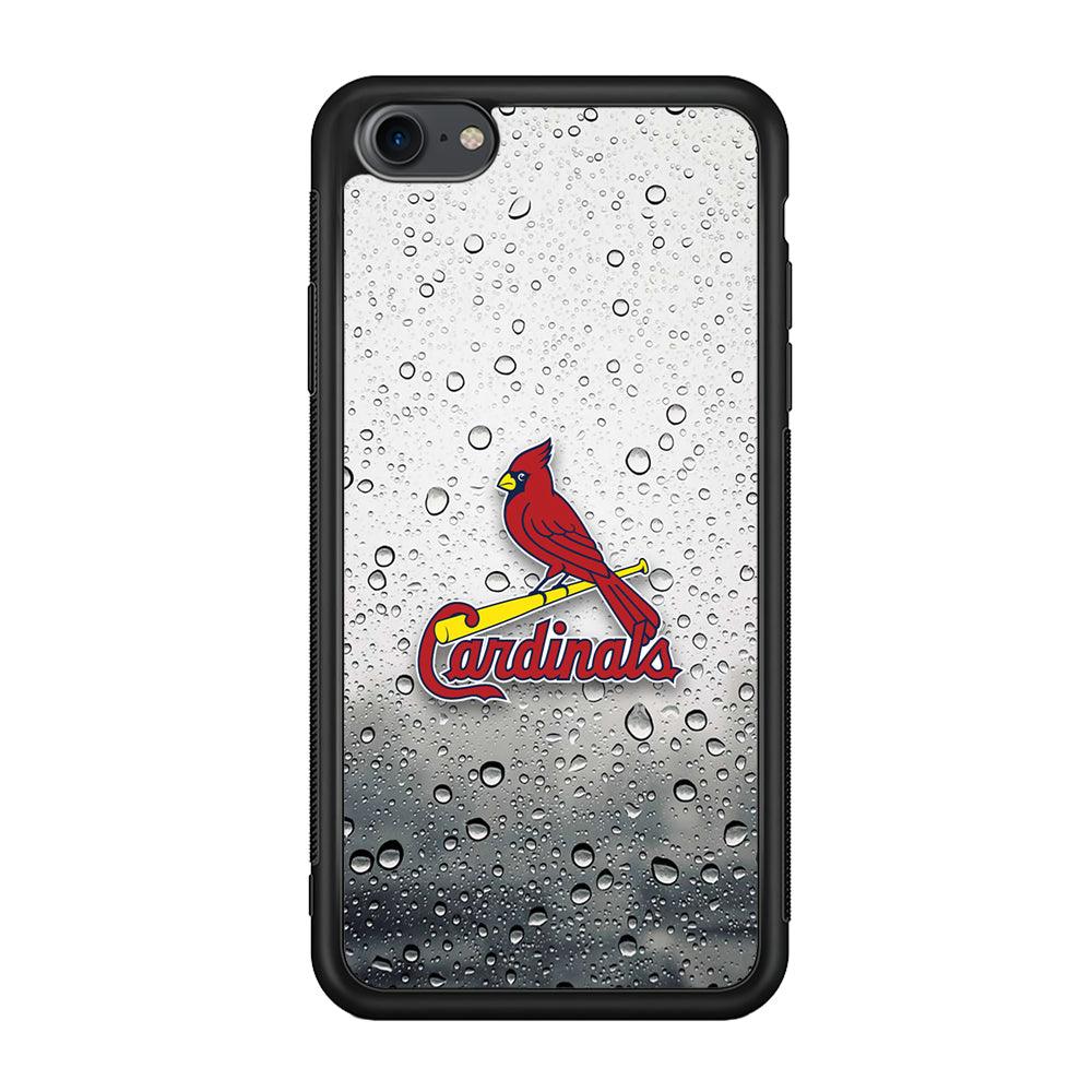 St Louis Cardinals Sticker on Rainy Day iPhone 8 Case-Oxvistore