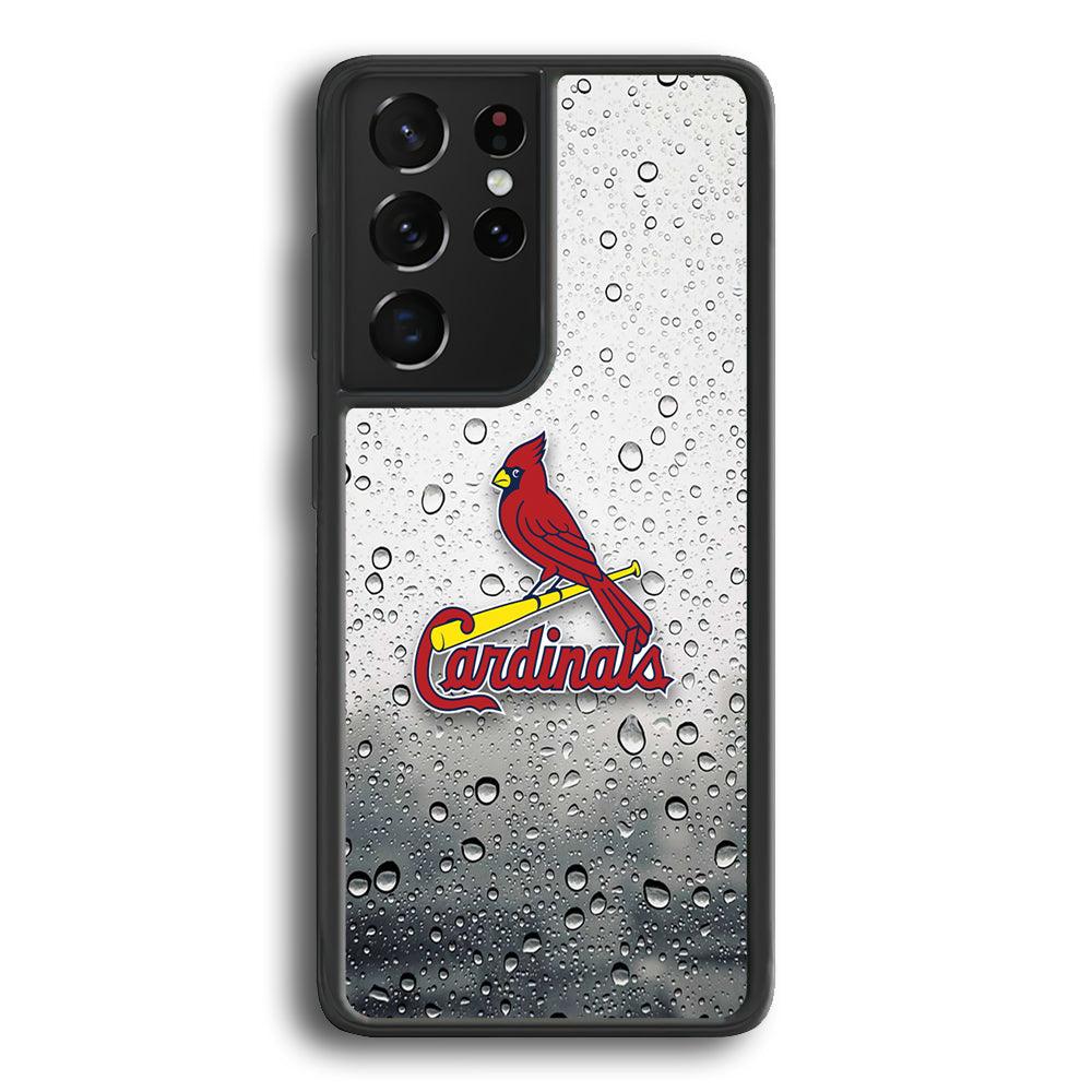 St Louis Cardinals Sticker on Rainy Day Samsung Galaxy S21 Ultra Case-Oxvistore