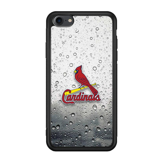 St Louis Cardinals Sticker on Rainy Day iPhone 7 Case-Oxvistore