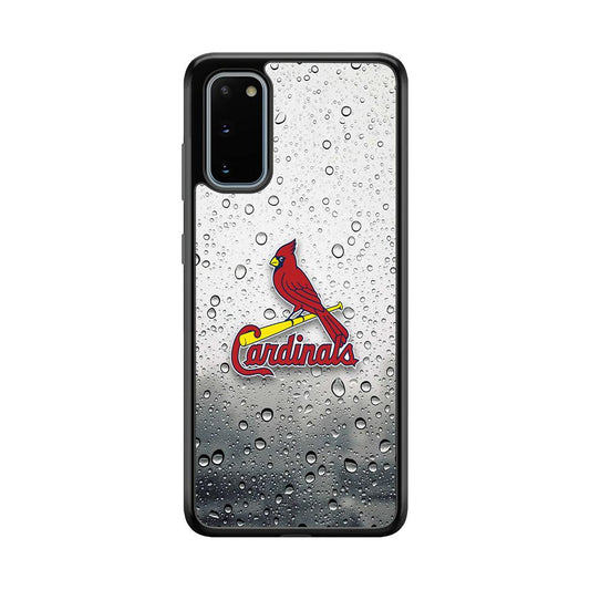 St Louis Cardinals Sticker on Rainy Day Samsung Galaxy S20 Case-Oxvistore