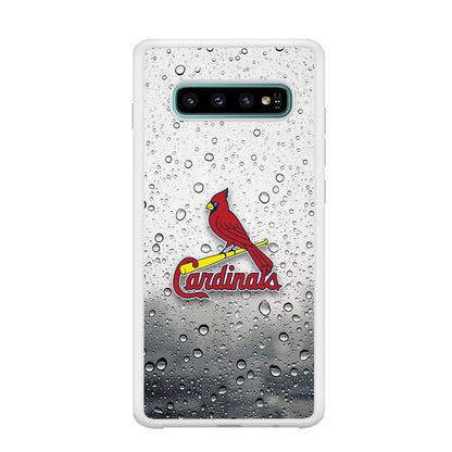 St Louis Cardinals Sticker on Rainy Day Samsung Galaxy S10 Plus Case-Oxvistore