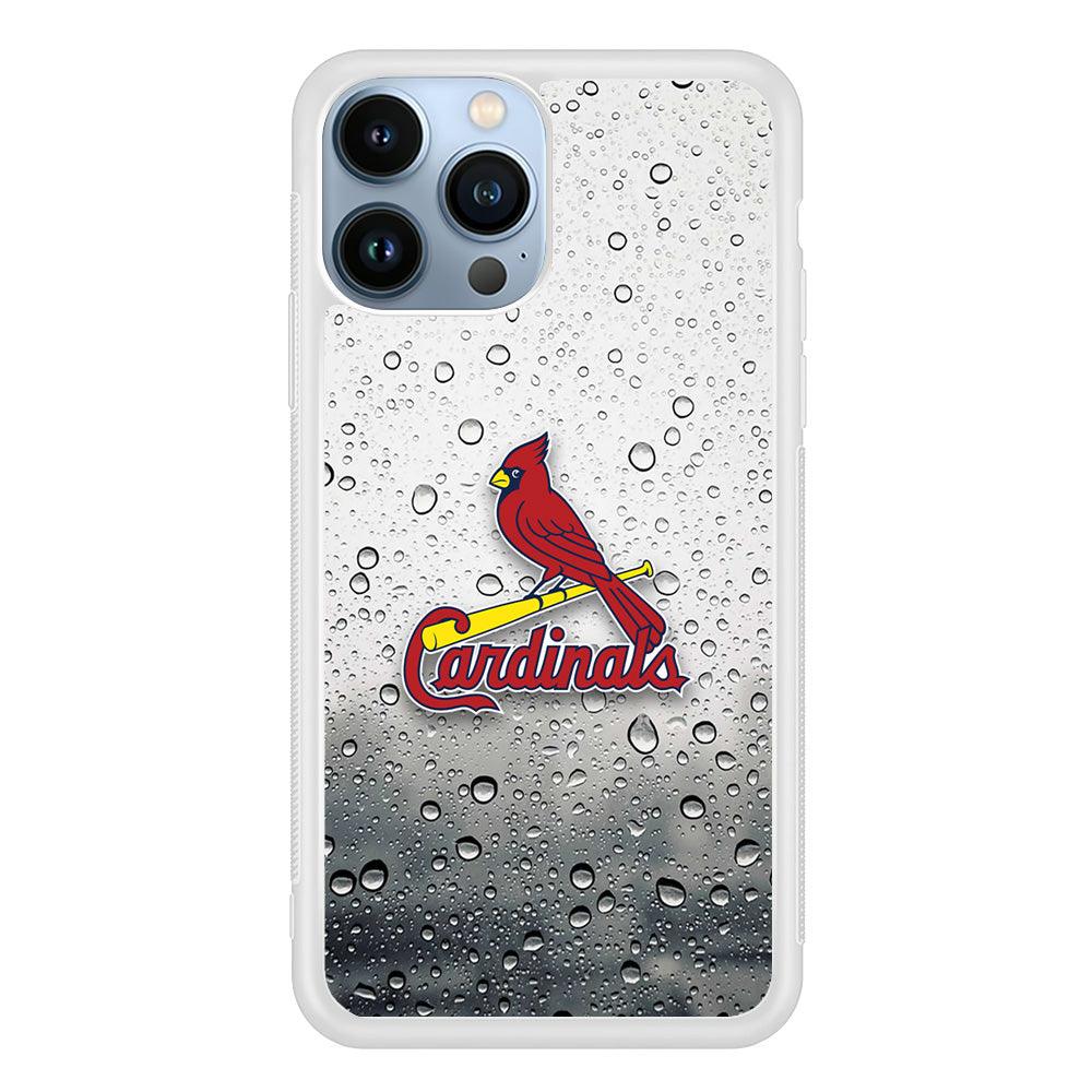 St Louis Cardinals Sticker on Rainy Day iPhone 13 Pro Case-Oxvistore