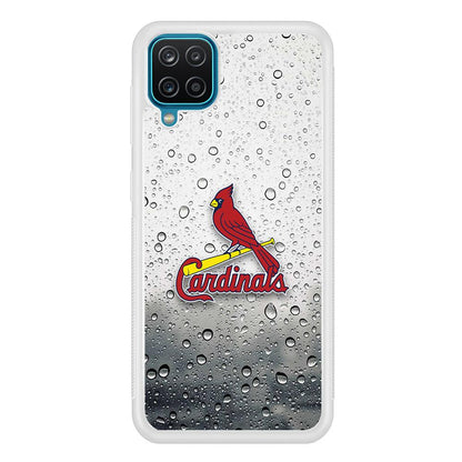 St Louis Cardinals Sticker on Rainy Day Samsung Galaxy A12 Case-Oxvistore