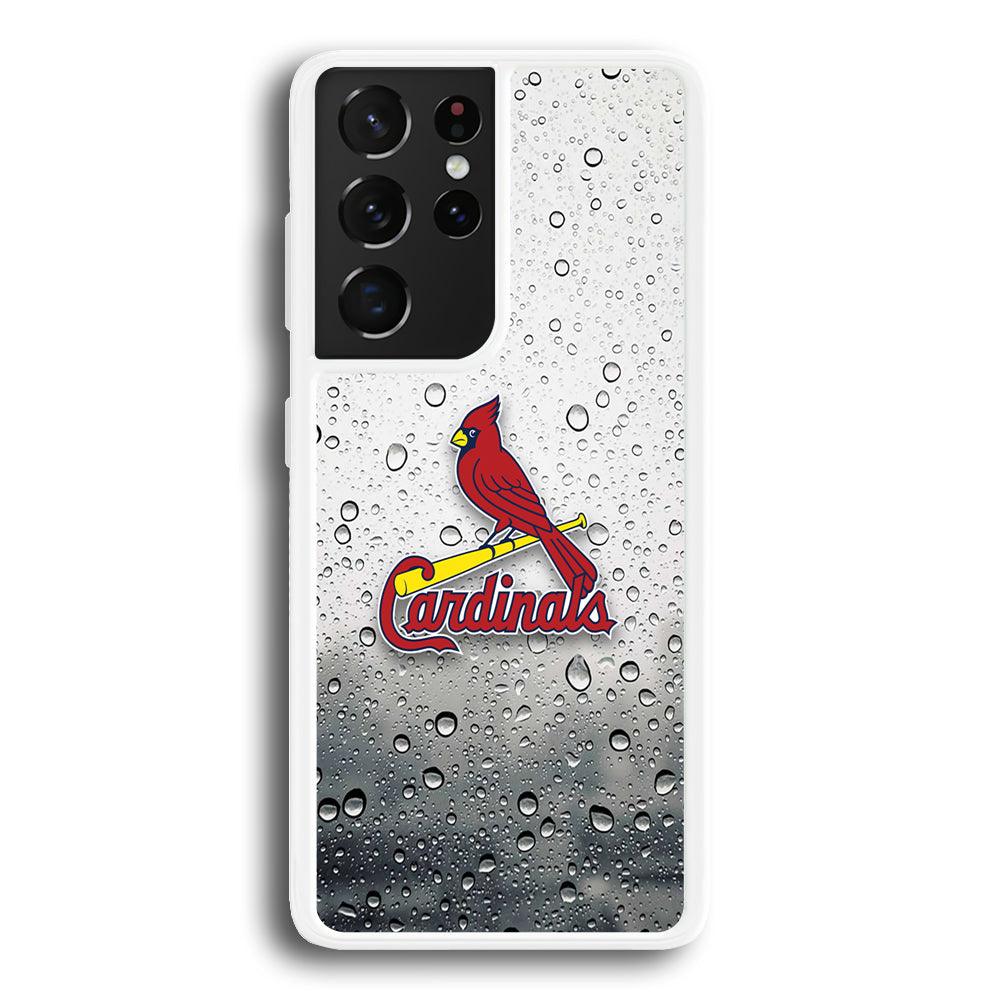 St Louis Cardinals Sticker on Rainy Day Samsung Galaxy S21 Ultra Case-Oxvistore