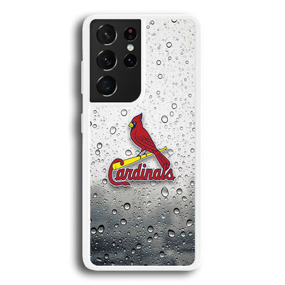 St Louis Cardinals Sticker on Rainy Day Samsung Galaxy S21 Ultra Case-Oxvistore