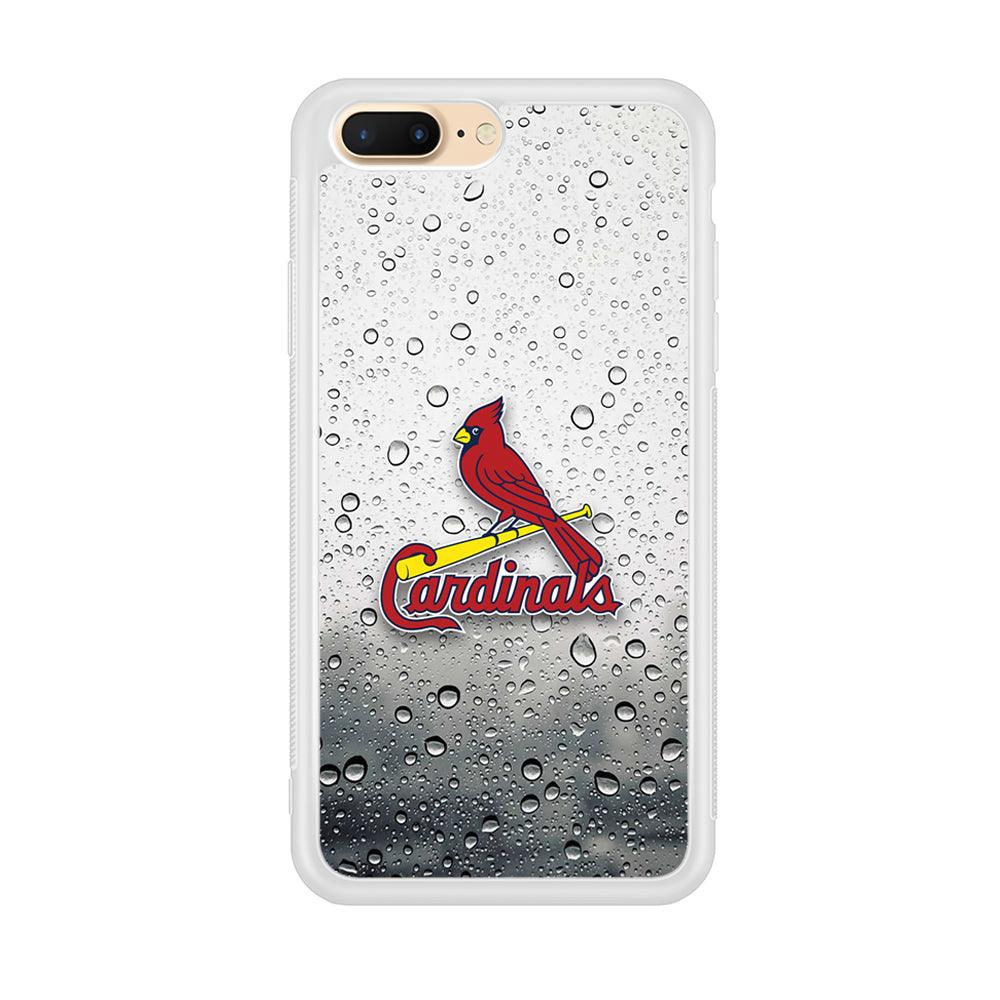 St Louis Cardinals Sticker on Rainy Day iPhone 7 Plus Case-Oxvistore