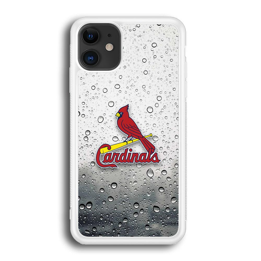 St Louis Cardinals Sticker on Rainy Day iPhone 12 Case-Oxvistore