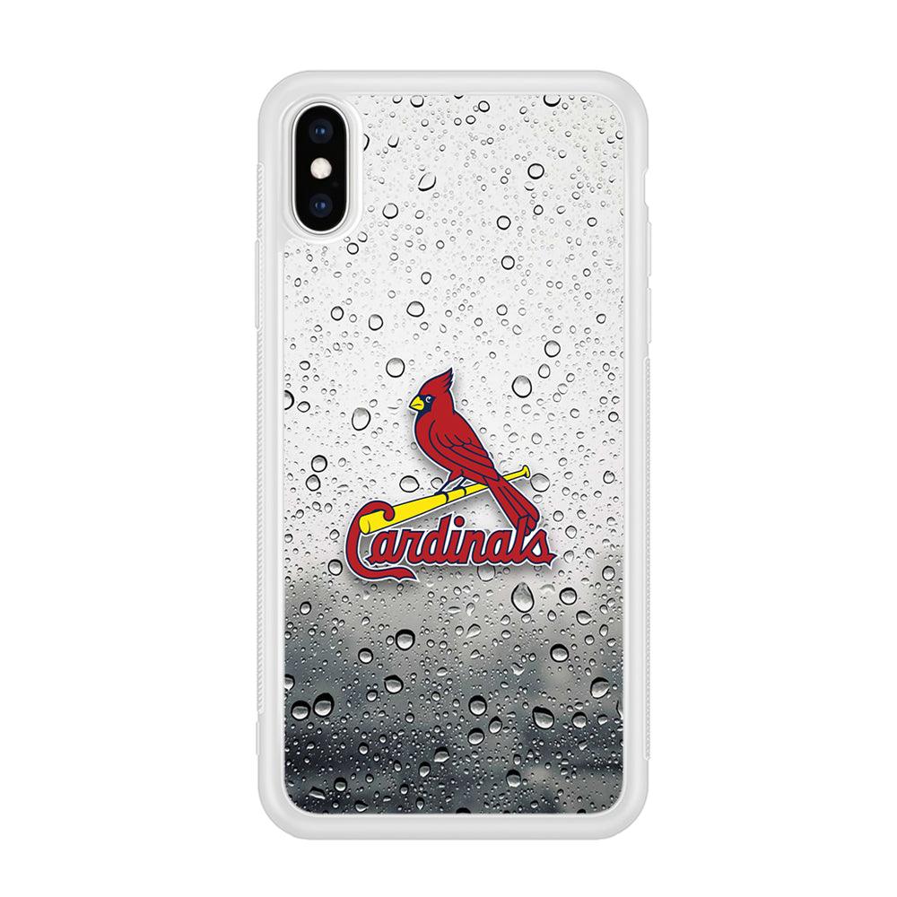 St Louis Cardinals Sticker on Rainy Day iPhone Xs Max Case-Oxvistore