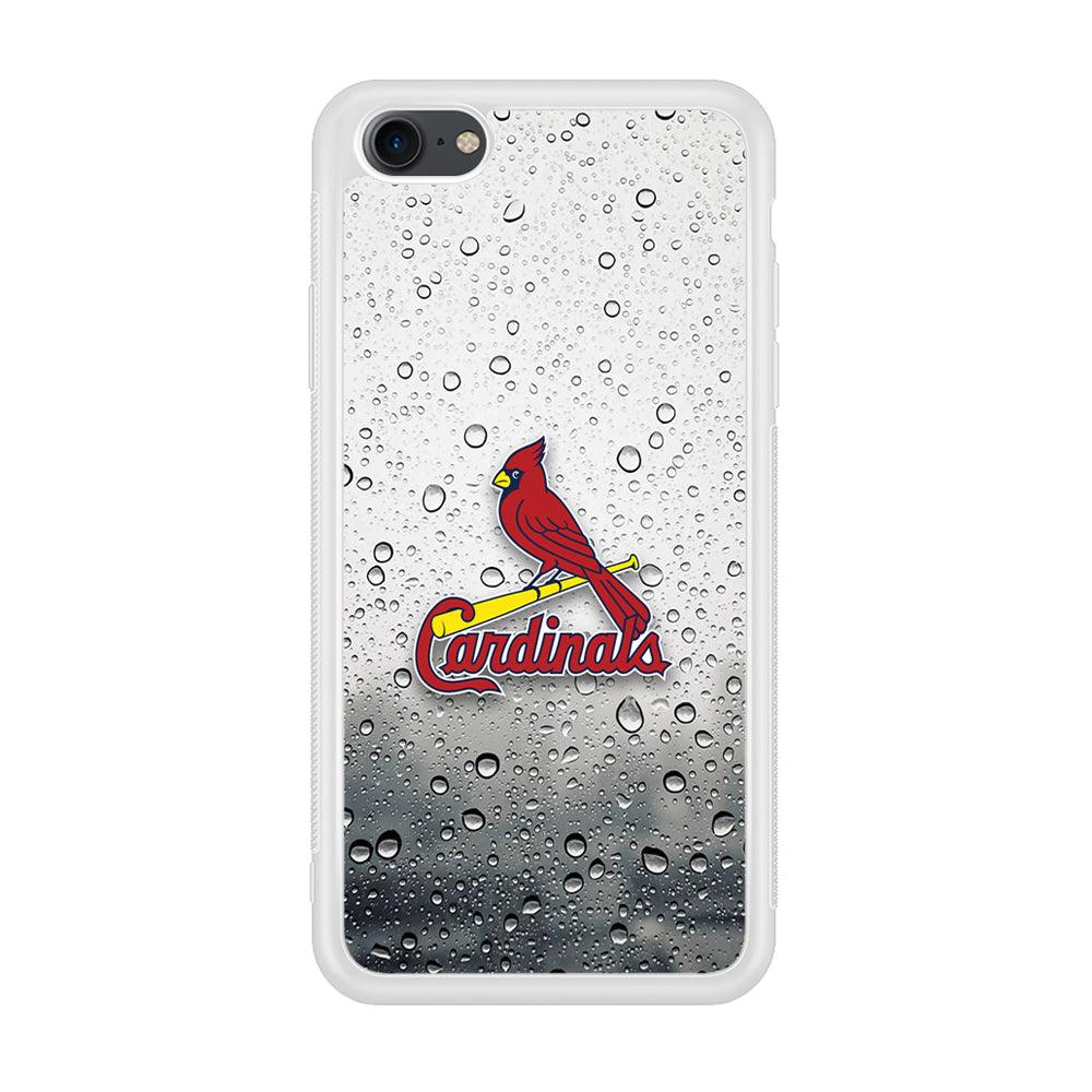 St Louis Cardinals Sticker on Rainy Day iPhone 8 Case-Oxvistore