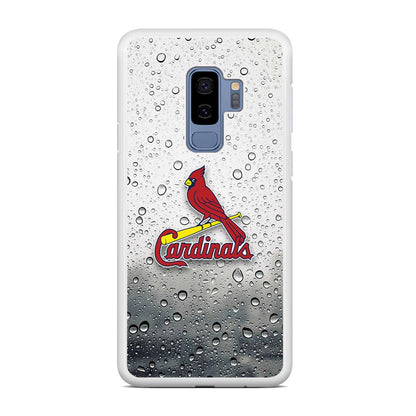 St Louis Cardinals Sticker on Rainy Day Samsung Galaxy S9 Plus Case-Oxvistore