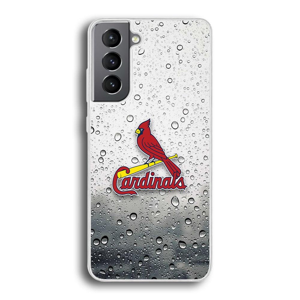 St Louis Cardinals Sticker on Rainy Day Samsung Galaxy S21 Plus Case-Oxvistore