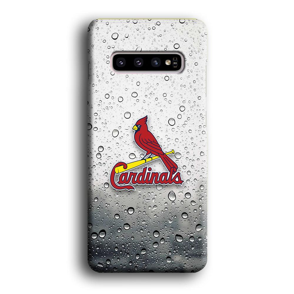 St Louis Cardinals Sticker on Rainy Day Samsung Galaxy S10 Case-Oxvistore