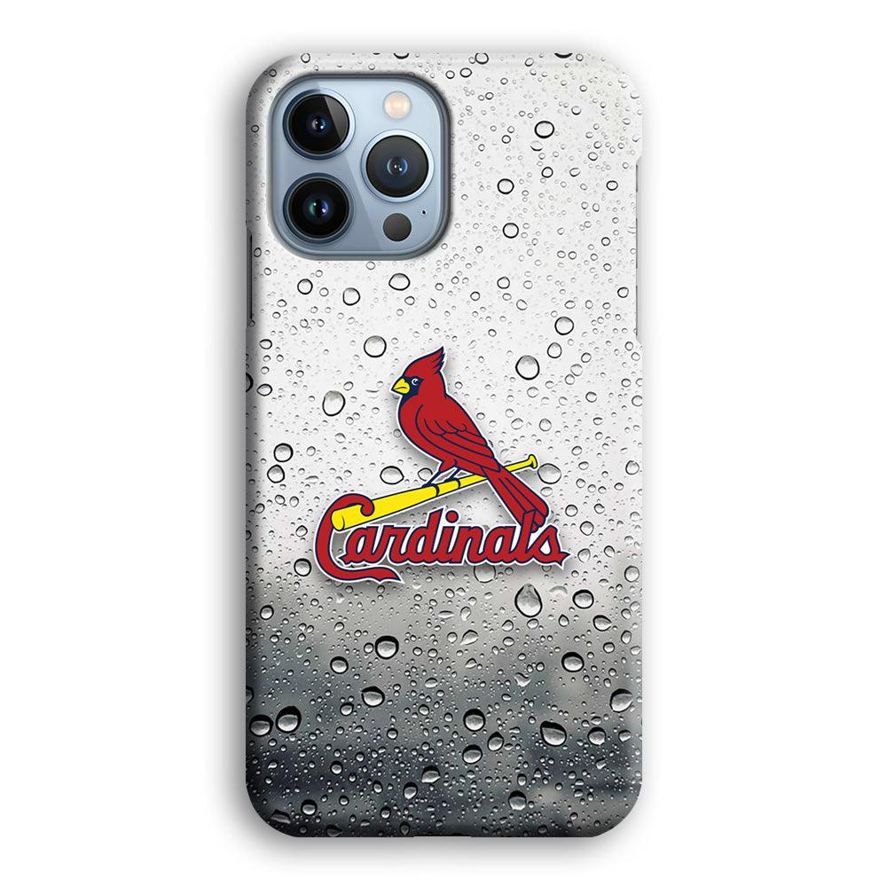 St Louis Cardinals Sticker on Rainy Day iPhone 13 Pro Case-Oxvistore