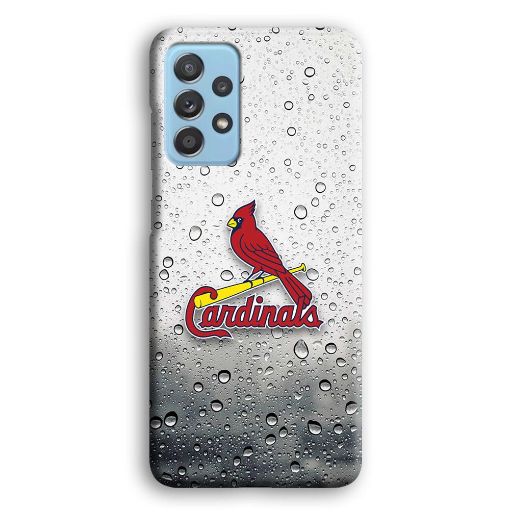 St Louis Cardinals Sticker on Rainy Day Samsung Galaxy A52 Case-Oxvistore