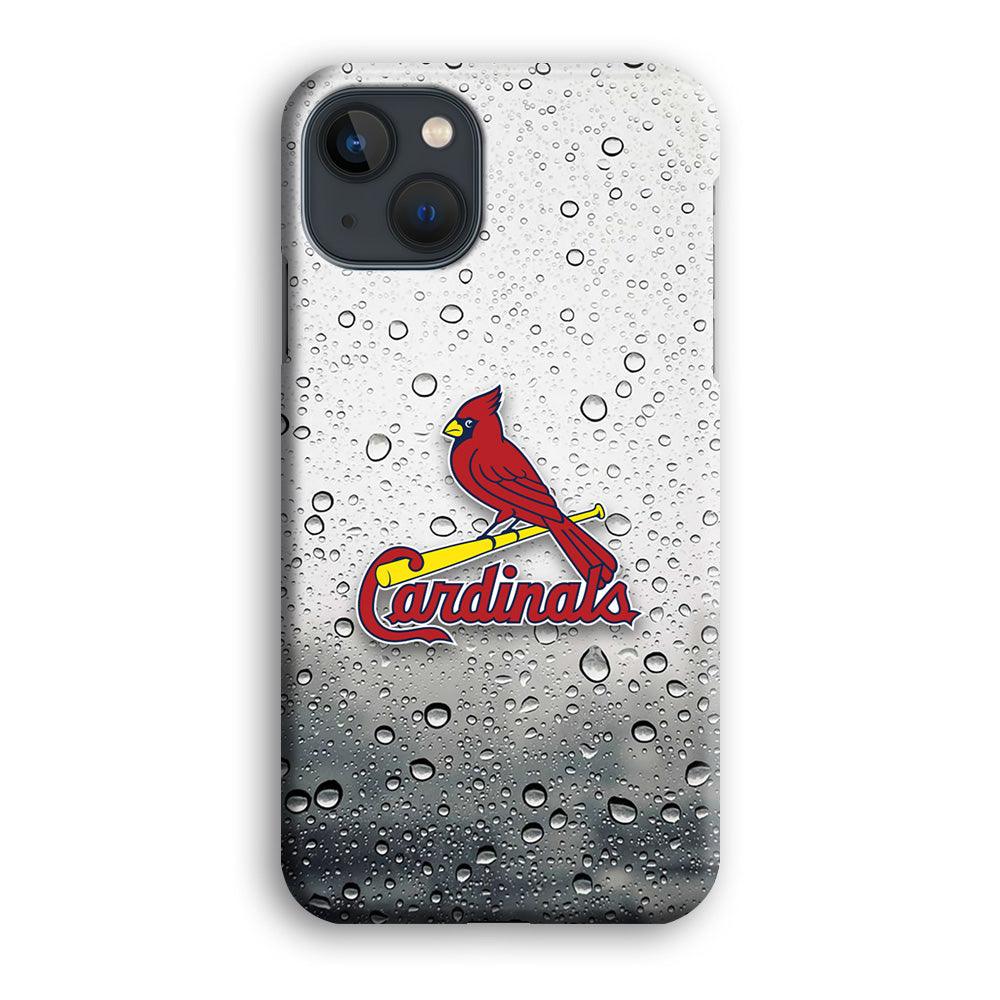 St Louis Cardinals Sticker on Rainy Day iPhone 13 Case-Oxvistore