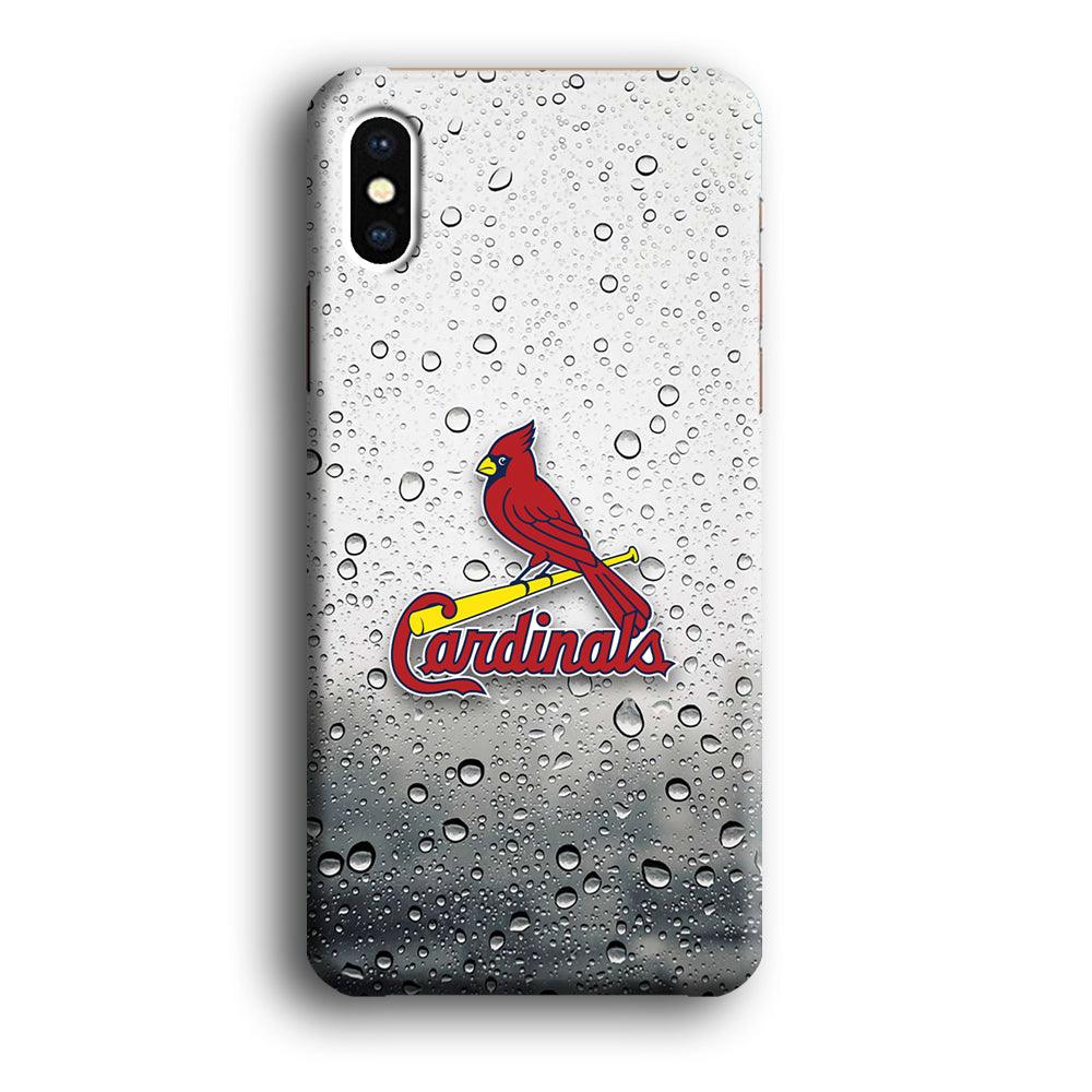 St Louis Cardinals Sticker on Rainy Day iPhone Xs Max Case-Oxvistore