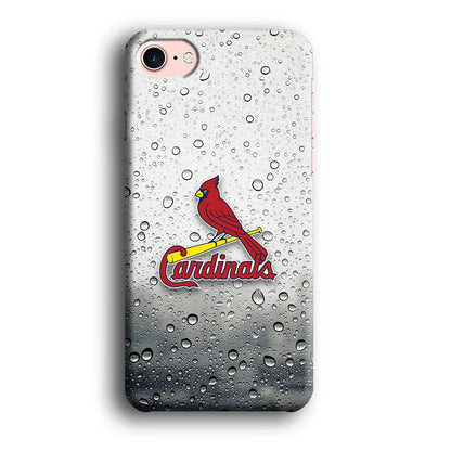 St Louis Cardinals Sticker on Rainy Day iPhone 8 Case-Oxvistore