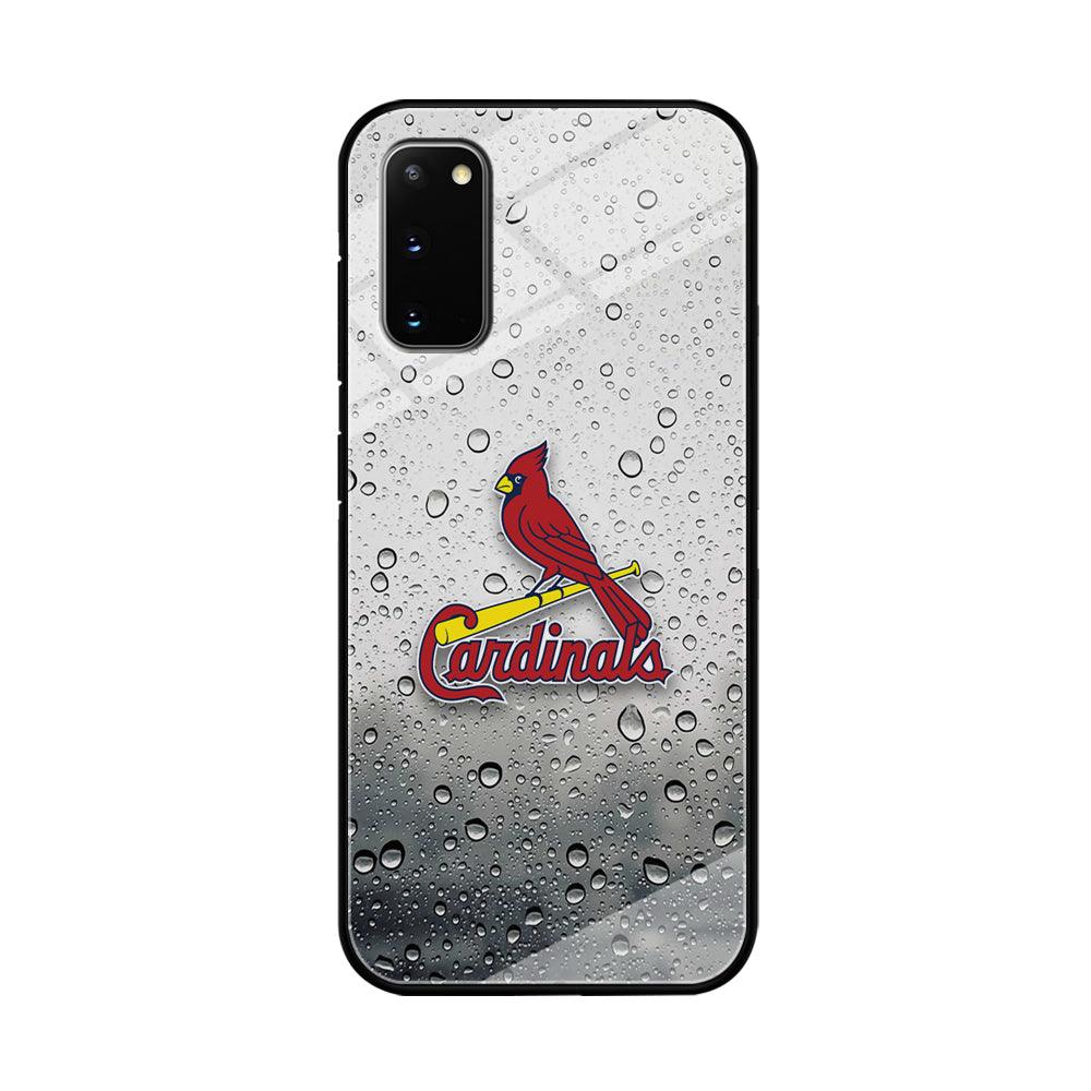 St Louis Cardinals Sticker on Rainy Day Samsung Galaxy S20 Case-Oxvistore