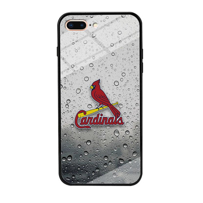 St Louis Cardinals Sticker on Rainy Day iPhone 7 Plus Case-Oxvistore