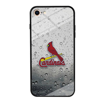 St Louis Cardinals Sticker on Rainy Day iPhone 7 Case-Oxvistore