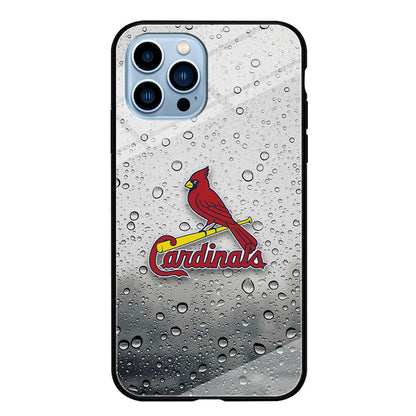 St Louis Cardinals Sticker on Rainy Day iPhone 15 Pro Case-Oxvistore