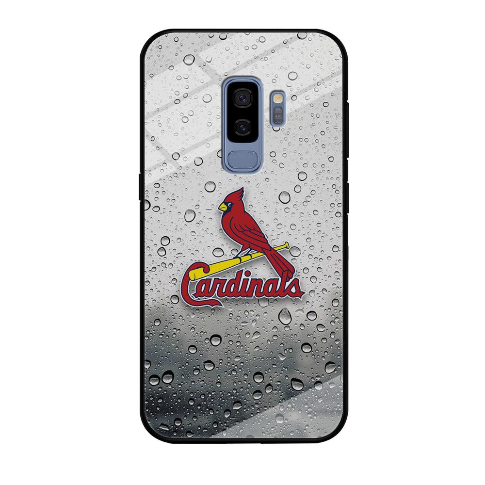 St Louis Cardinals Sticker on Rainy Day Samsung Galaxy S9 Plus Case-Oxvistore