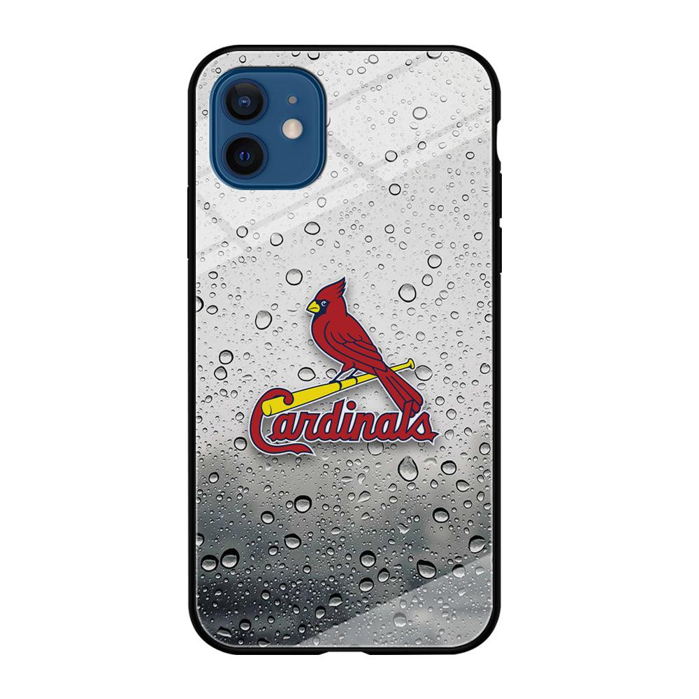 St Louis Cardinals Sticker on Rainy Day iPhone 12 Case-Oxvistore