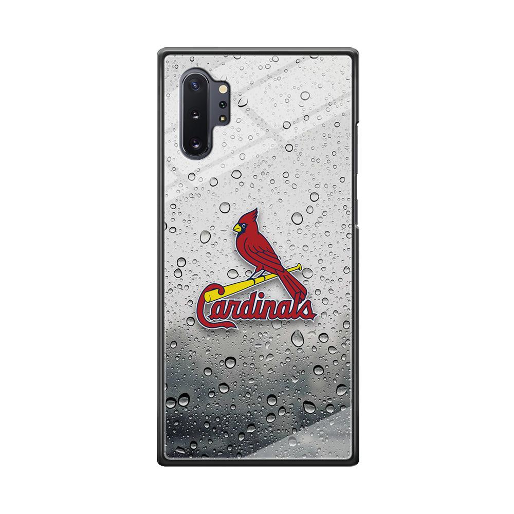 St Louis Cardinals Sticker on Rainy Day Samsung Galaxy Note 10 Plus Case-Oxvistore