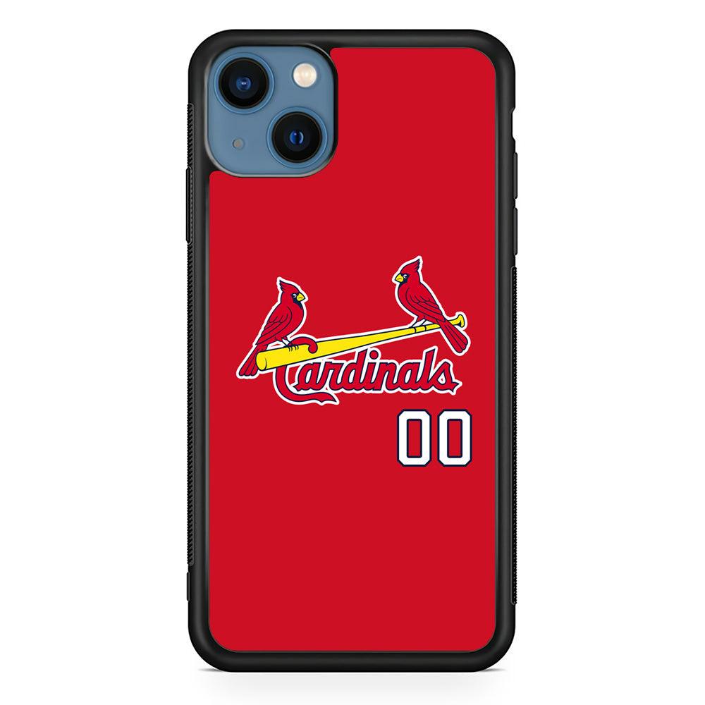 St Louis Cardinals The Red Bird iPhone 15 Case-Rubber Black (2D Case)-Oxvistore