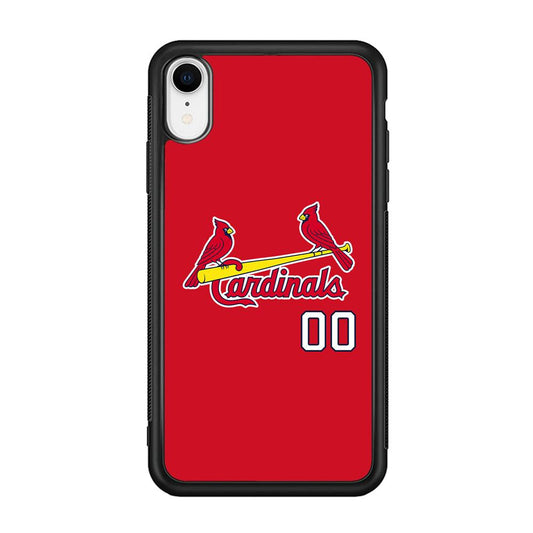 St Louis Cardinals The Red Bird iPhone XR Case-Rubber Black (2D Case)-Oxvistore
