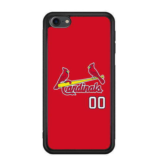 St Louis Cardinals The Red Bird iPod Touch 6 Case-Rubber Black (2D Case)-Oxvistore