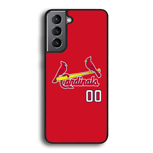 St Louis Cardinals The Red Bird Samsung Galaxy S23 Case-Rubber Black (2D Case)-Oxvistore