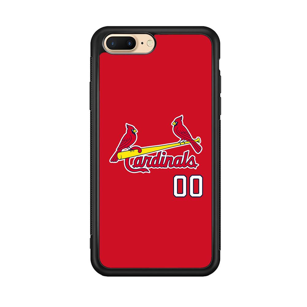St Louis Cardinals The Red Bird iPhone 7 Plus Case-Rubber Black (2D Case)-Oxvistore