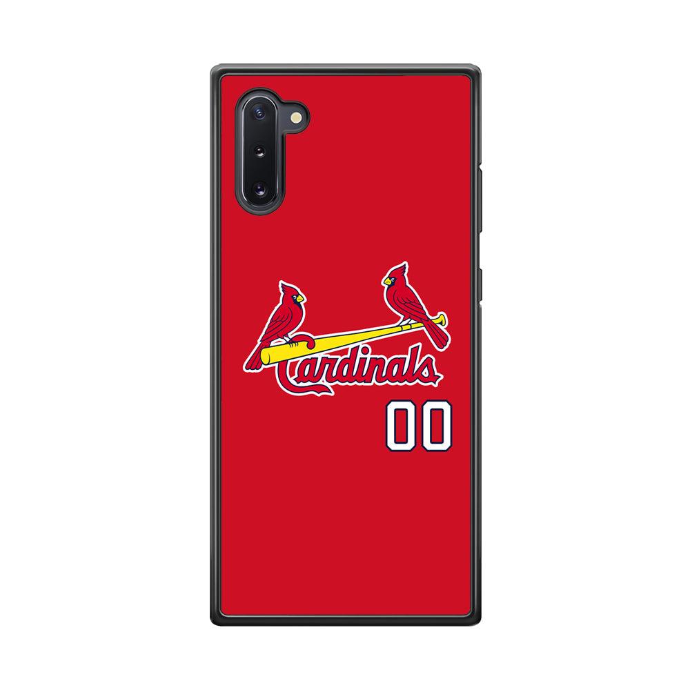 St Louis Cardinals The Red Bird Samsung Galaxy Note 10 Case-Rubber Black (2D Case)-Oxvistore