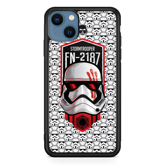 Star Wars FN Stormtrooper iPhone 14 Plus Case-Rubber White (2D Case)-Oxvistore