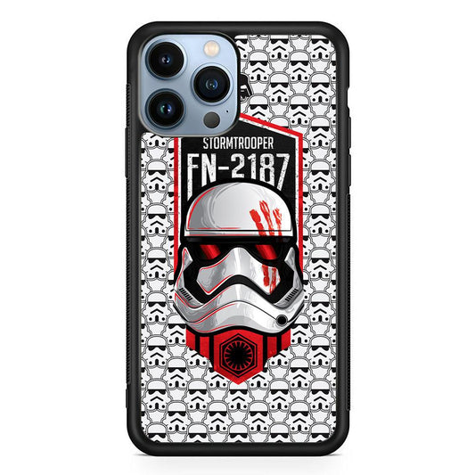 Star Wars FN Stormtrooper iPhone 15 Pro Case-Rubber White (2D Case)-Oxvistore