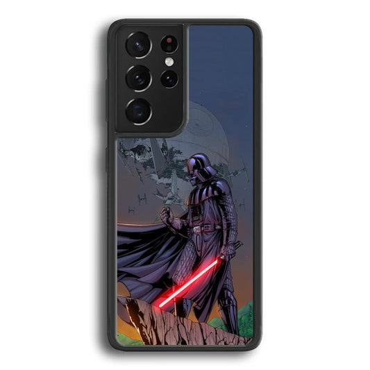 Star Wars Faith of Darth Vader Samsung Galaxy S22 Ultra Case-Rubber Black (2D Case)-Oxvistore