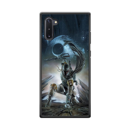 Star Wars Fett in Action Samsung Galaxy Note 10 Case-Rubber Black (2D Case)-Oxvistore