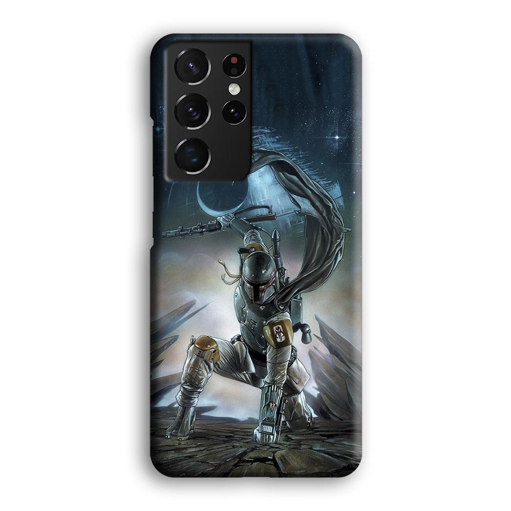 Star Wars Fett in Action Samsung Galaxy S21 Ultra Case-Oxvistore