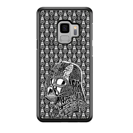 Star Wars Dart Vader Againts Samsung Galaxy S9 Case-Rubber Black (2D Case)-Oxvistore