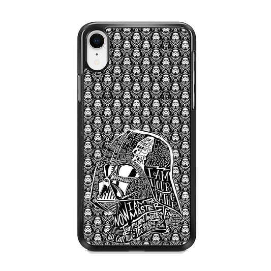 Star Wars Dart Vader Againts iPhone XR Case-Rubber White (2D Case)-Oxvistore
