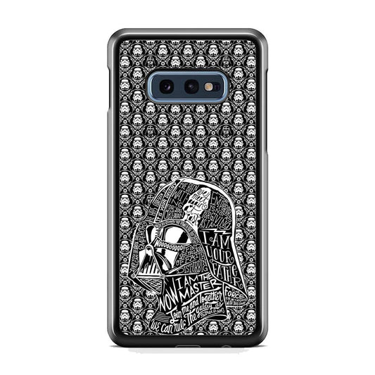 Star Wars Dart Vader Againts Samsung Galaxy S10E Case-Rubber Black (2D Case)-Oxvistore