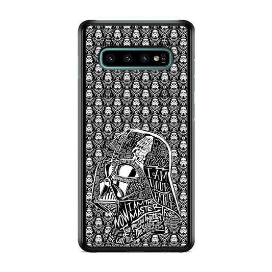 Star Wars Dart Vader Againts Samsung Galaxy S10 Case-Rubber Black (2D Case)-Oxvistore
