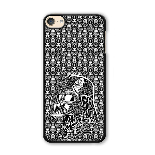 Star Wars Dart Vader Againts iPod Touch 6 Case-Plastic Black (2D Case)-Oxvistore