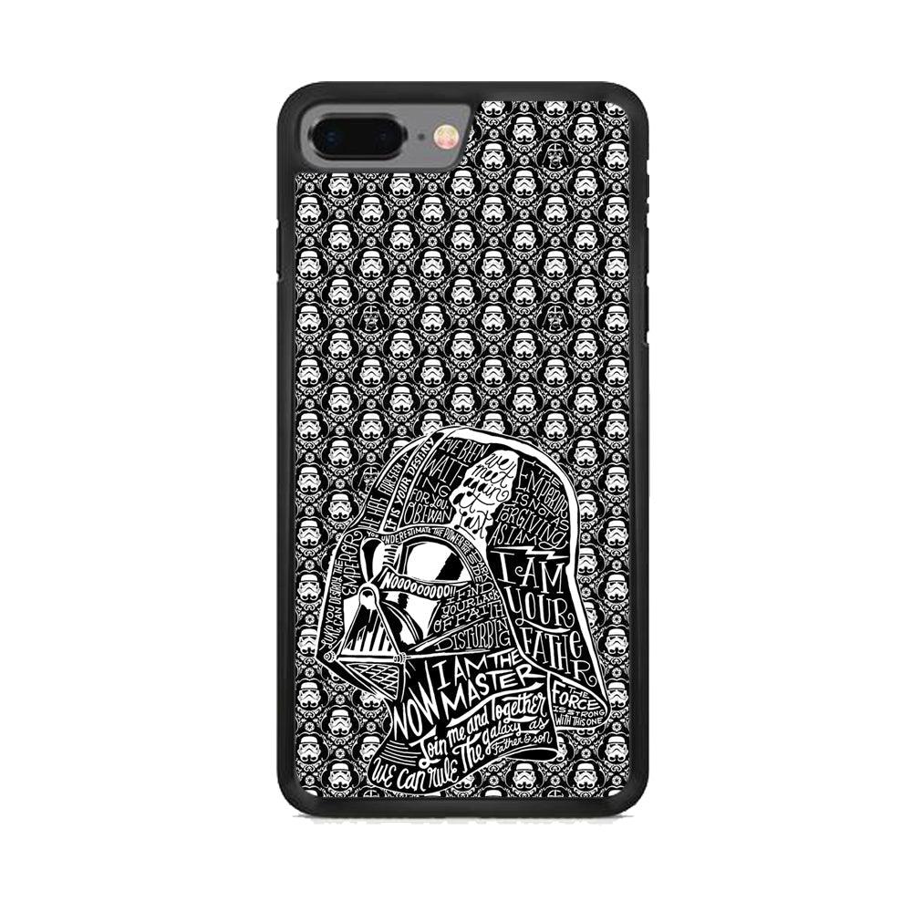 Star Wars Dart Vader Againts iPhone 8 Plus Case-Rubber Black (2D Case)-Oxvistore